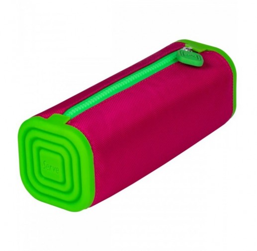 Κασετίνα βαρελάκι σιλικόνης SERVE pink